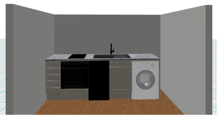 A person chopping fresh herbs on a wooden cutting board with a knife in their mobile kitchen